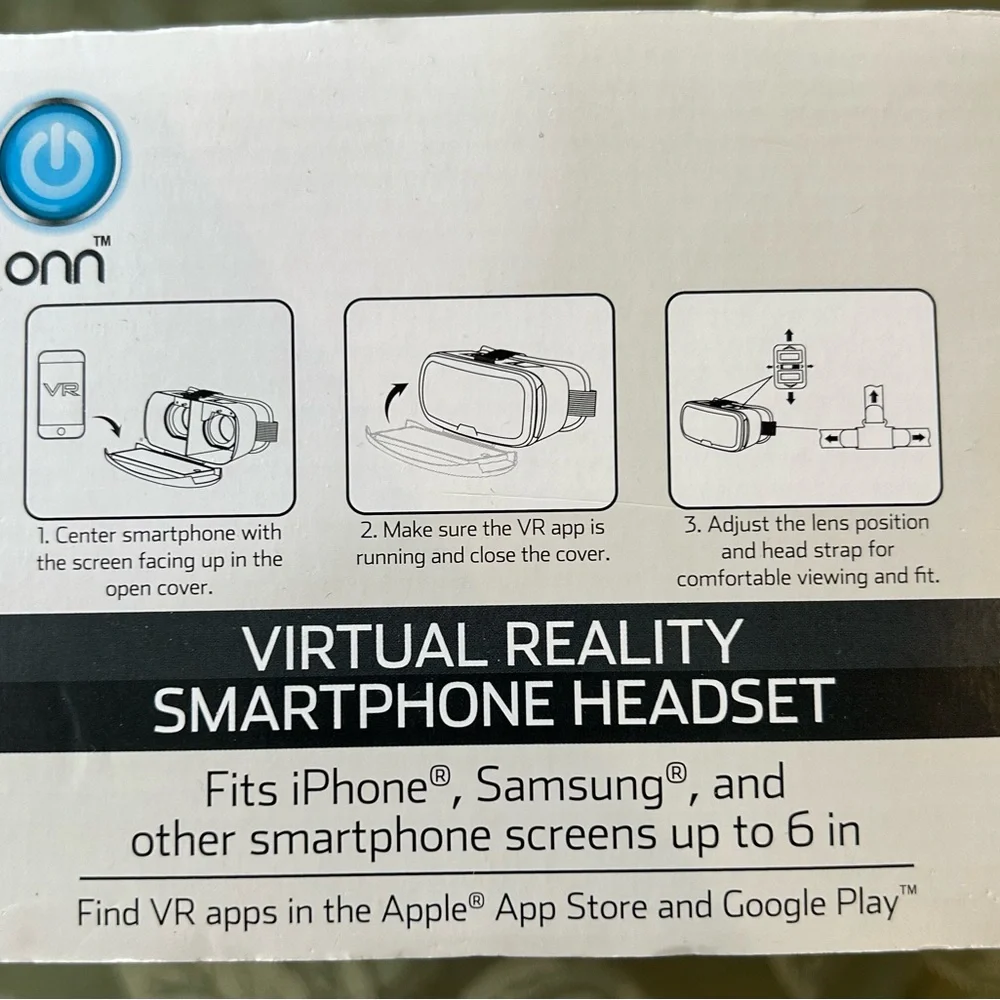 Onn Black and Red Smartphone VR Headset